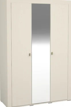 Meble Młodzieżowe|Zestawy Mebli Do Sypialni>DOLMAR Szafa trzydrzwiowa 137 cm z półkami i drążkiem MISTY cashmere kaszmir