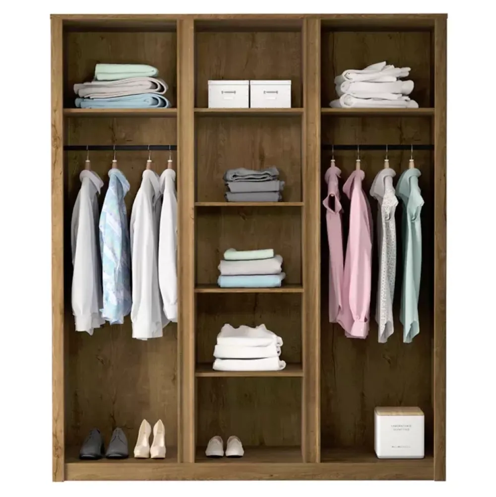 Zestawy Mebli Do Sypialni|Zestawy Mebli Do Salonu>GAŁA MEBLE Szafa trzydrzwiowa do sypialni MERIZO dąb lefkas