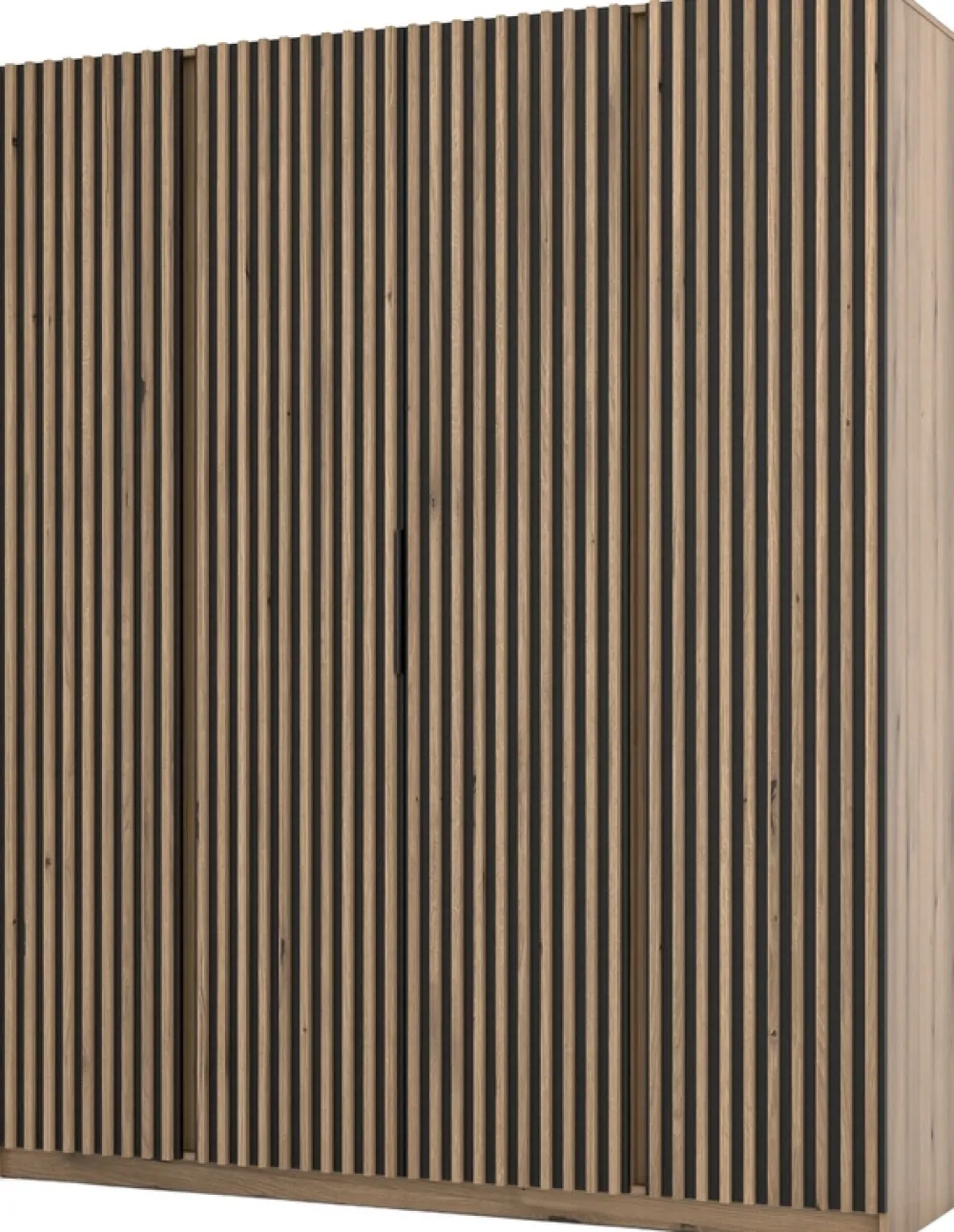 Szafy Młodzieżowe|Szafy Otwierane>Lempert Szafa w stylu loft z lamelami do sypialni 200 cm KARAT