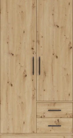 Zestawy Mebli Do Przedpokoju|Szafy Modułowe>MEBLAR Szafa z drążkiem na wieszaki 100 cm szuflady SEVAS dąb artisan