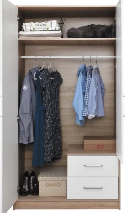 Zestawy Mebli Do Przedpokoju|Szafy Modułowe>MEBLAR Szafa z drążkiem na wieszaki 100 cm szuflady SEVAS dąb artisan