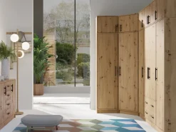 Garderoby|Meble Dla Dzieci></noscript>MEBLAR Szafa z drążkiem na wieszaki 100 cm szuflady SEVAS dąb artisan