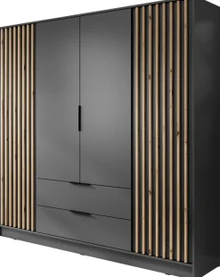 Meble Młodzieżowe|Szafy Do Przedpokoju>PIASKI Szafa z lamelami 206 cm KELLY