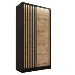 Szafy Trzydrzwiowe|Szafy Do Przedpokoju>BROMARKT Szafa z lamelami 100 cm LAMEL 3D