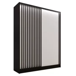 Zestawy Mebli Do Przedpokoju|Szafy Trzydrzwiowe>BROMARKT Szafa z lamelami 150 cm LAMEL 3D