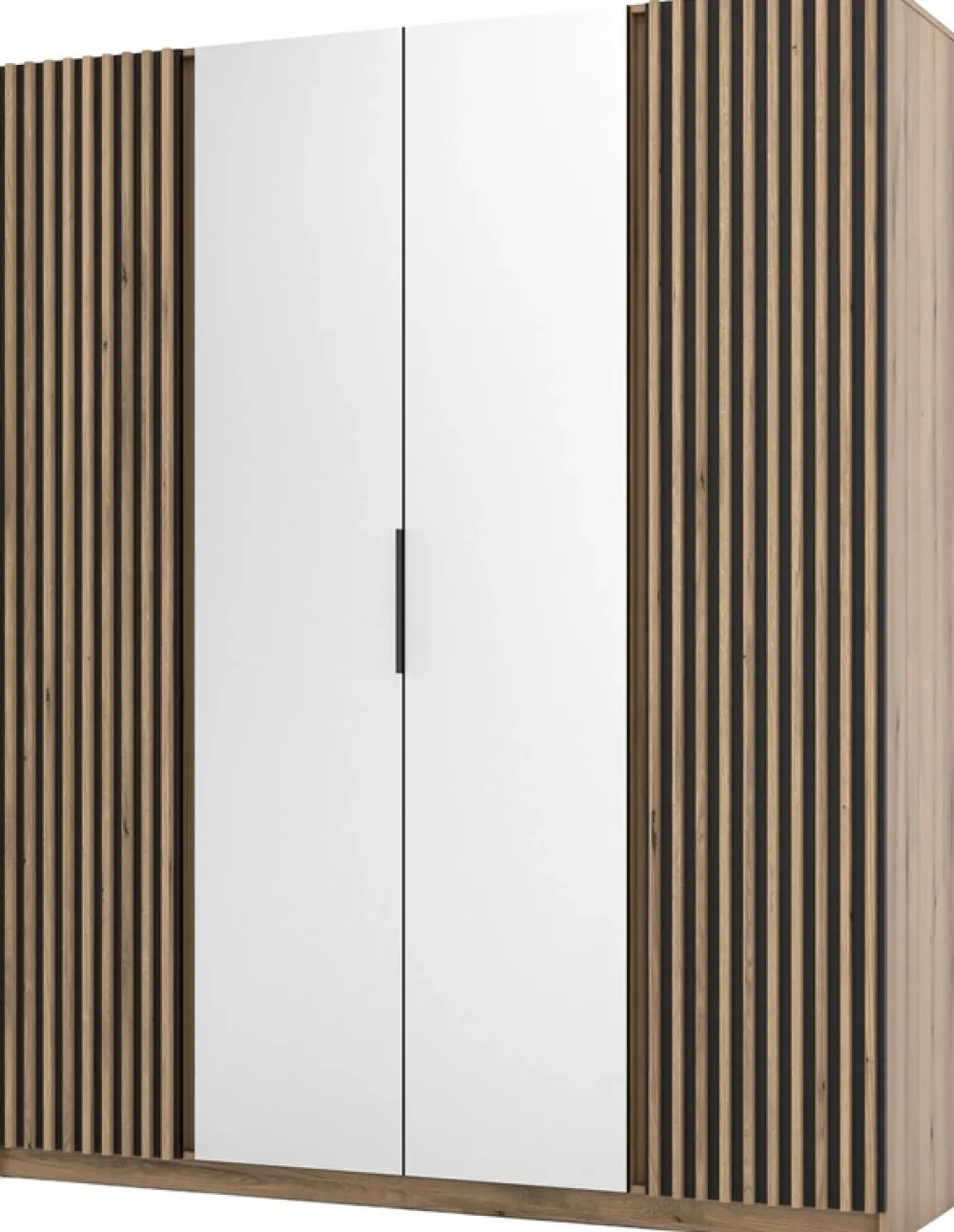 Szafy Młodzieżowe|Szafy Otwierane>Lempert Szafa z lamelami i lustrem do sypialni 200 cm KARAT