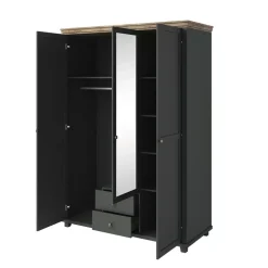 Zestawy Mebli Do Sypialni|Szafy Trzydrzwiowe></noscript>Helvetia Szafa z lustrem i szufladami IVORIA butelkowy zielony