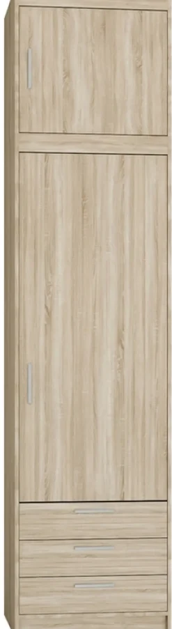 Zestawy Mebli Do Przedpokoju|Szafy Modułowe></noscript>Lempert Szafa z nadstawką 60 cm z półkami i szufladami KUBA dąb sonoma