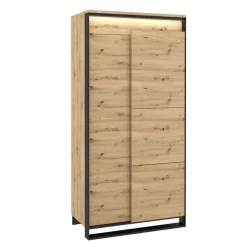 Meble Młodzieżowe|Zestawy Mebli Do Salonu>lenart. Szafa z półkami do salonu QUANT dąb artisan loft