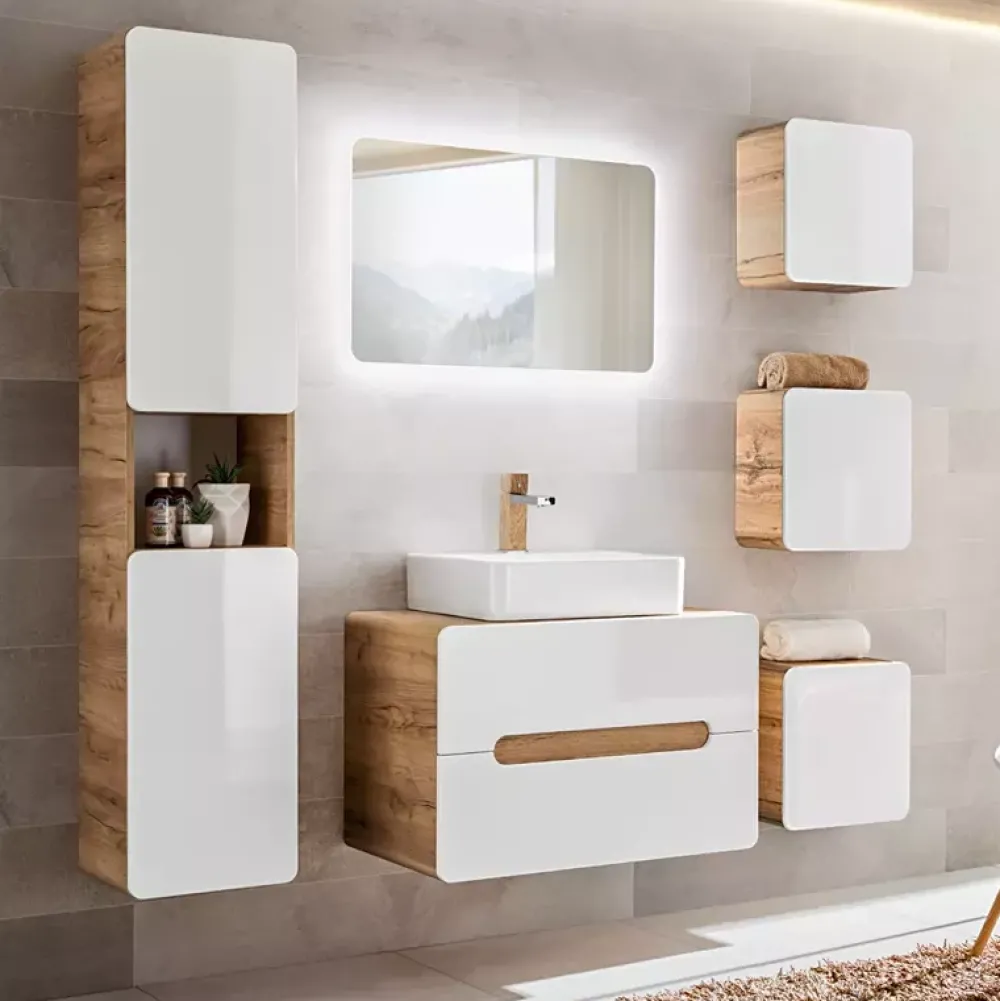 Meble Łazienkowe|Szafki Łazienkowe>COMAD Szafka łazienkowa wisząca wysoka 25 cm AURELIO