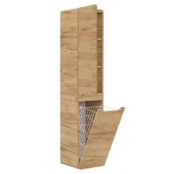 Meble Łazienkowe|Szafki Łazienkowe>COMAD Szafka łazienkowa wisząca z koszem craft AURELIO dąb craft złoty