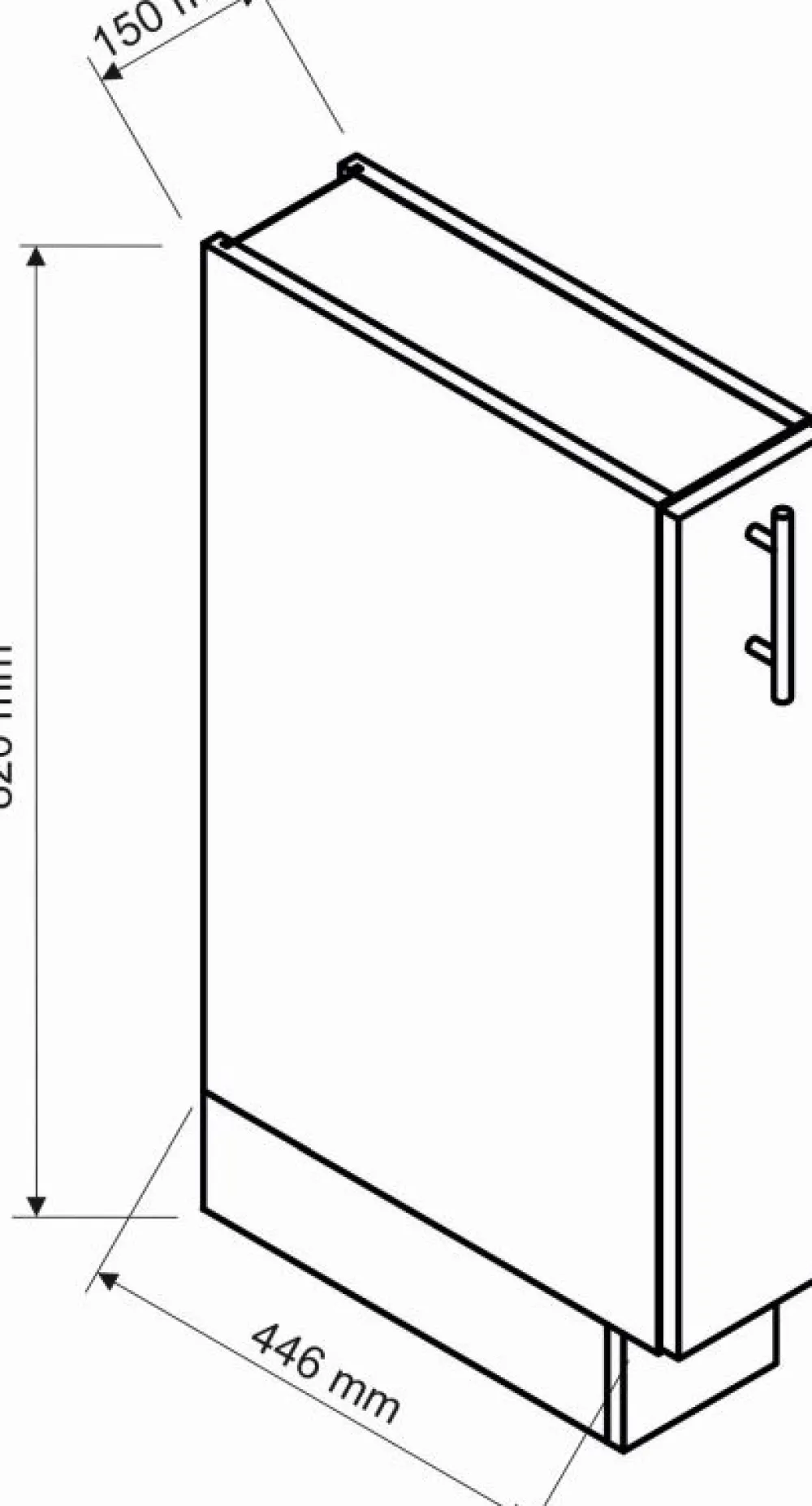 Meble Kuchenne>Stolkar Szafka cargo 15 cm CLARA