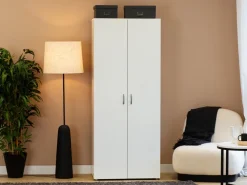 Meble Dla Dzieci|Meble Młodzieżowe></noscript>INTER MEBLE Szafka do sypialni dwudrzwiowa z drążkiem BARENA biała biały