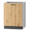 Meble Kuchenne>Stolkar Szafka kuchenna 60 cm dąb artisan CLARA