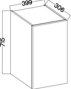 Meble Kuchenne></noscript>Lempert Szafka kuchenna górna 40 cm MARGARET orzech okapi
