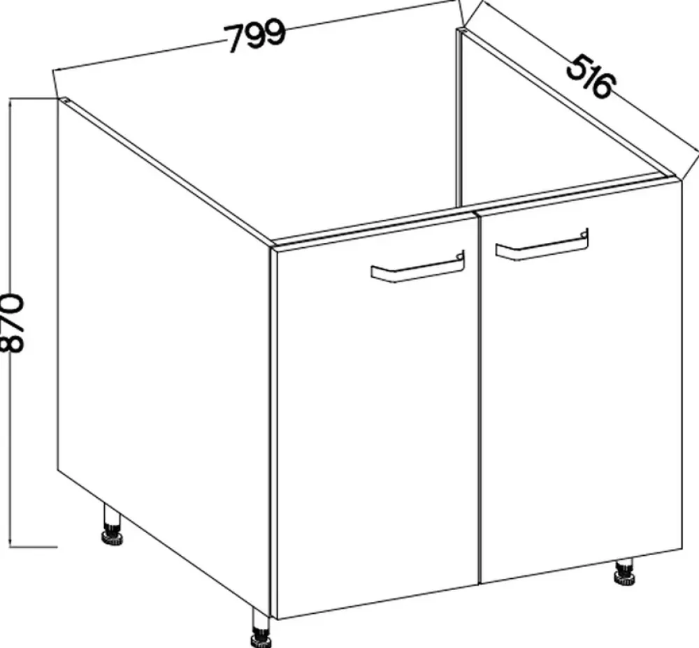 Meble Kuchenne>Lempert Szafka kuchenna pod zlewozmywak 80 cm NEPO