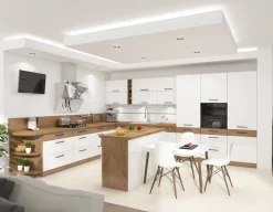 Meble Kuchenne>Lempert Szafka kuchenna wisząca 80 cm biały połysk VIKI