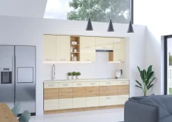 Meble Kuchenne>Lempert Szafka kuchenna wisząca Kremowy 60 cm AGATA wysokość 90 cm