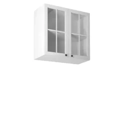 Meble Kuchenne>GAŁA MEBLE Szafka kuchenna wisząca przeszklona 80 cm PARCELIO