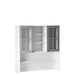 Meble Kuchenne>GAŁA MEBLE Szafka kuchenna wisząca przeszklona 80 cm szara LATERANI