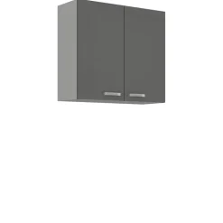 Meble Kuchenne>Lempert Szafka kuchenna wisząca połysk 80 cm SILVER szary