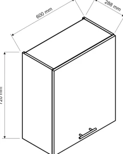 Meble Kuchenne|Szafki Wiszące></noscript>Stolkar Szafka kuchenna z ociekaczem 60 cm BRIT cichy domyk