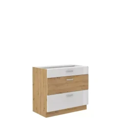 Meble Kuchenne>Lempert Szafka kuchenna z szufladami Biały 80 cm AGATA