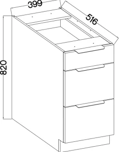 Meble Kuchenne></noscript>Lempert Szafka kuchenna z szufladami 40 cm MARGARET orzech okapi
