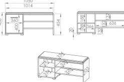 Szafki Na Buty></noscript>ML Meble Szafka na buty 105 cm z siedziskiem do przedpokoju CARO