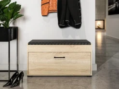 Szafki Na Buty></noscript>ML Meble Szafka na buty 90 cm z tapicerowanym siedziskiem CARO