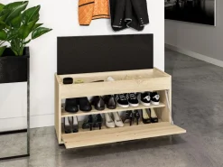 Szafki Na Buty></noscript>ML Meble Szafka na buty 90 cm z tapicerowanym siedziskiem CARO