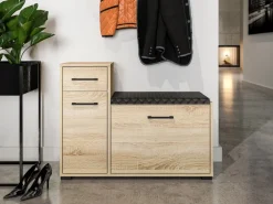 Szafki Na Buty|Zestawy Mebli Do Przedpokoju></noscript>ML Meble Szafka na buty do przedpokoju z tapicerowanym siedziskiem CARO