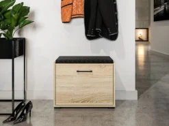 Szafki Na Buty></noscript>ML Meble Szafka na buty z siedziskiem 60 cm CARO dąb sonoma