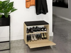 Szafki Na Buty></noscript>ML Meble Szafka na buty z siedziskiem 60 cm CARO dąb sonoma
