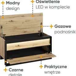 Szafki Na Buty|Zestawy Mebli Do Salonu></noscript>lenart. Szafka na buty z siedziskiem do przedpokoju QUANT 92 cm