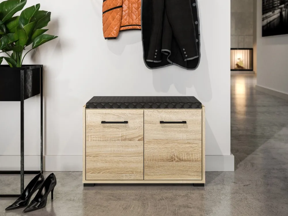 Szafki Na Buty>ML Meble Szafka na buty z siedziskiem 70 cm CARO dąb sonoma