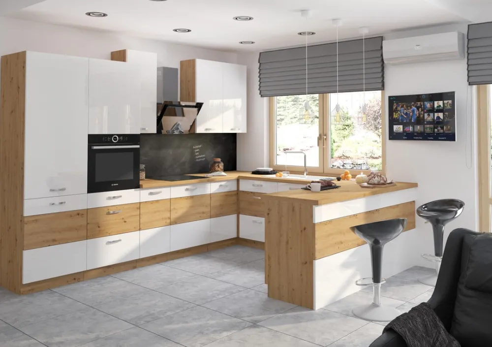 Meble Kuchenne>Lempert Szafka narożna kuchenna stojąca Biały AGATA