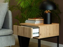 Szafki Nocne></noscript>INTER MEBLE Szafka nocna 40 cm do sypialni z szufladą COTTA biały