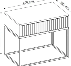 Szafki Nocne></noscript>INTER MEBLE Szafka nocna biała 60 cm do sypialni COTTA z szufladą biały