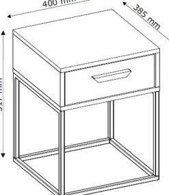 Szafki Nocne></noscript>INTER MEBLE Szafka nocna COTTA do sypialni dąb artisan
