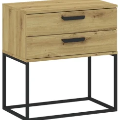 Szafki Nocne>INTER MEBLE Szafka nocna COTTA z szufladami dąb artisan