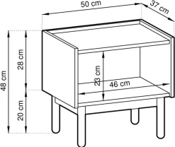 Szafki Nocne></noscript>PIASKI Szafka nocna dąb riviera BURGOS
