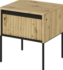 Szafki Nocne>lenart. Szafka nocna do sypialni z ryflowanym frontem TREND