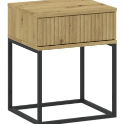 Szafki Nocne>INTER MEBLE Szafka nocna do sypialni na stelażu COTTA dąb artisan