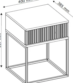 Szafki Nocne></noscript>INTER MEBLE Szafka nocna do sypialni na stelażu COTTA dąb artisan