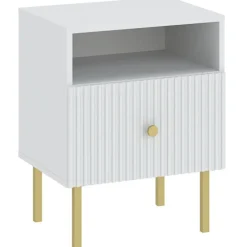 Szafki Nocne>INTER MEBLE Szafka nocna do sypialni z szufladą VALTEO biały