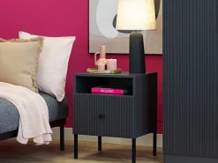 Szafki Nocne></noscript>INTER MEBLE Szafka nocna do sypialni z szufladą VALTEO biały