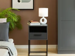 Szafki Nocne>INTER MEBLE Szafka nocna do sypialni COTTA z szufladą i półką dąb artisan