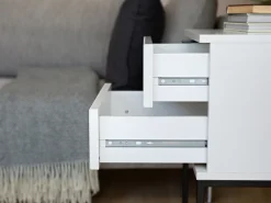 Szafki Nocne></noscript>INTER MEBLE Szafka nocna do sypialni 40 cm z szufladami COTTA antracyt