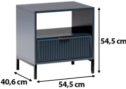 Szafki Nocne>JARSTOL Szafka nocna do sypialni w stylu nowoczesnym LATINA indigo